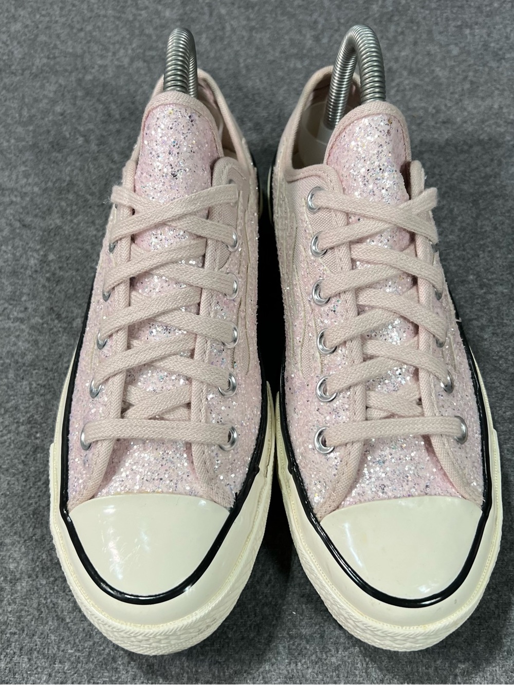 Converse Womens Chuck 70 All Star Low Pink Glitter Flames Y2K Bling Size 7 - Picture 4 of 10